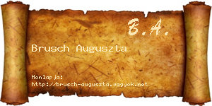 Brusch Auguszta névjegykártya